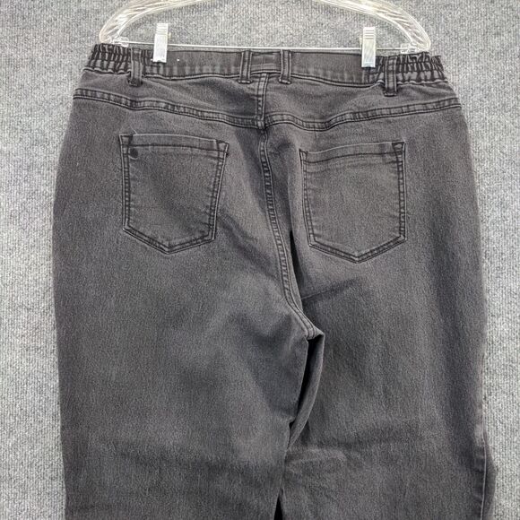 Catherines Womens Moderately Curvy Straight Jeans Gray Plus Size 16W Regular Fit - Picture 6 of 10